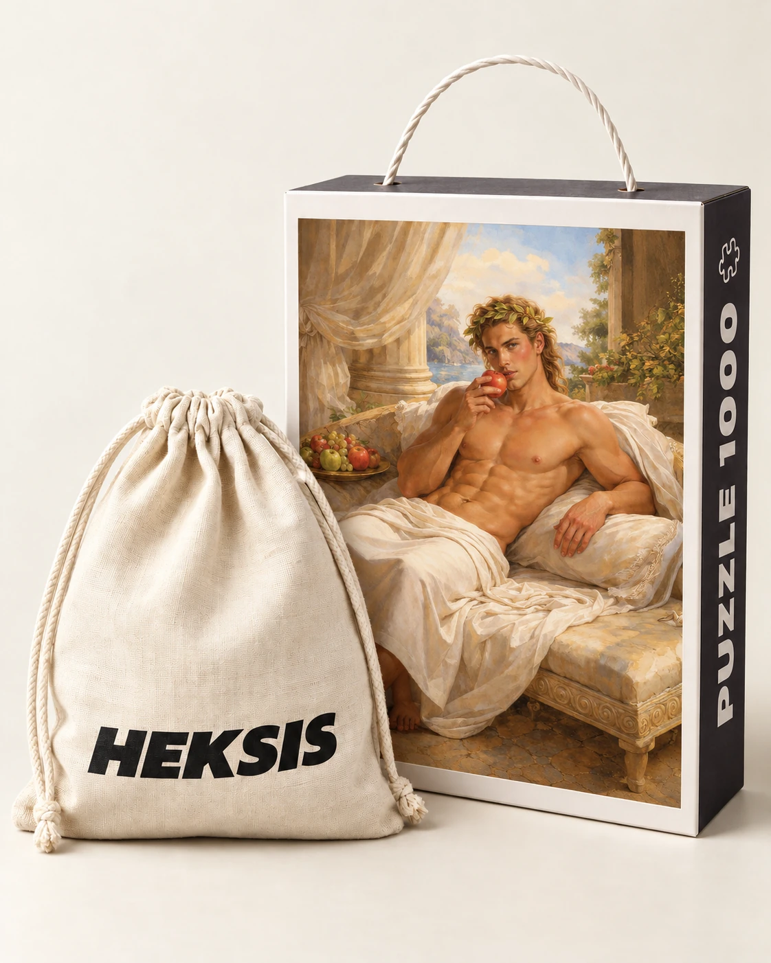 Apollo — Coffret avec anse et pochon en coton inclus